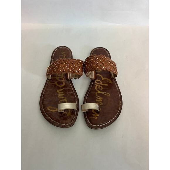 Sam Edelman Germaine Sandal in Gold 7/37 - Picture 1 of 5